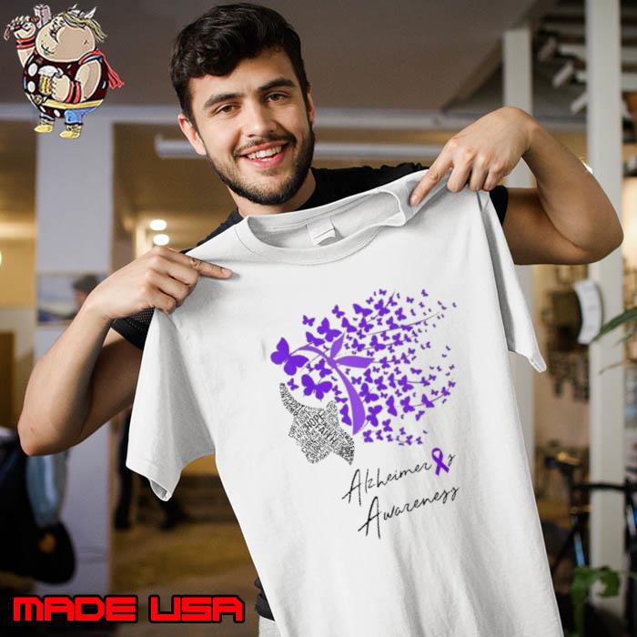 Alzheimer awareness hope faith butterflies purple ribbon s Unisex