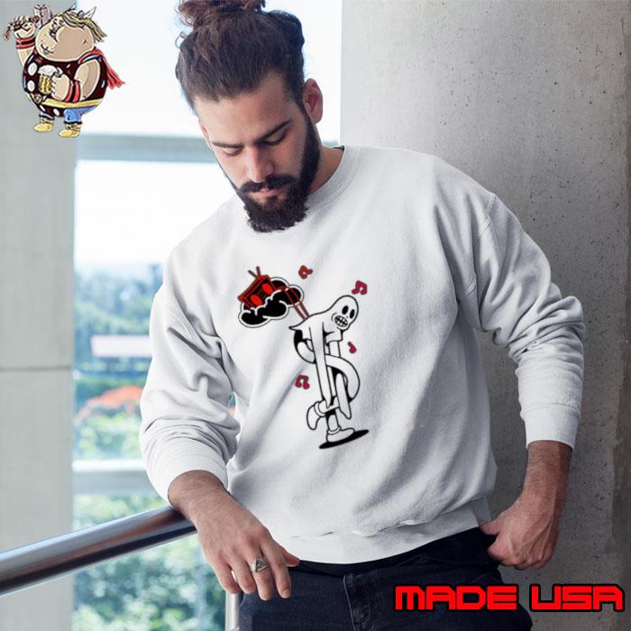 Black And White Cool Dancing Ghost Shirt Sweatshirt