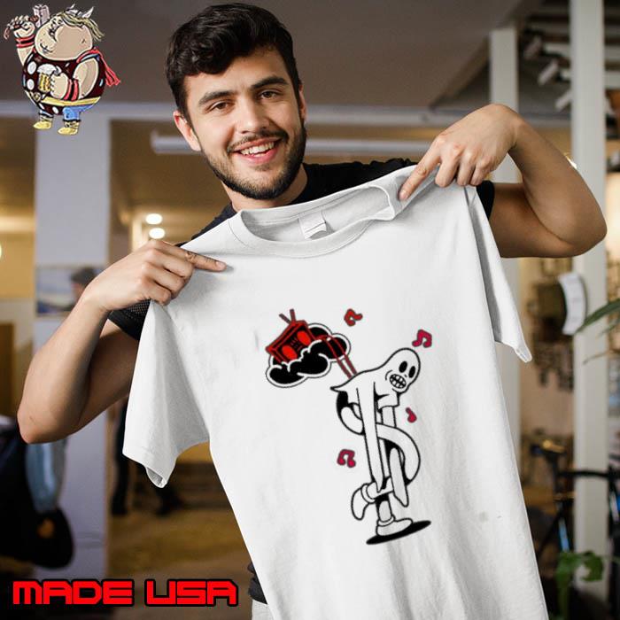Black And White Cool Dancing Ghost Shirt Unisex