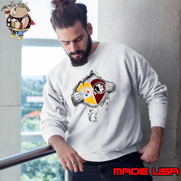 Blood Inside Me Pittsburgh Steelers And Florida State Seminoles 2023 s Sweatshirt