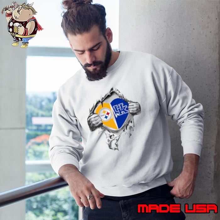 Blood Inside Me Pittsburgh Steelers And Kentucky Wildcats 2023 s Sweatshirt