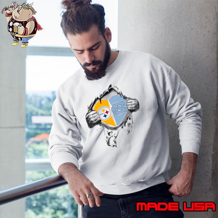 Blood Inside Me Pittsburgh Steelers And North Carolina Tar Heels 2023 s Sweatshirt