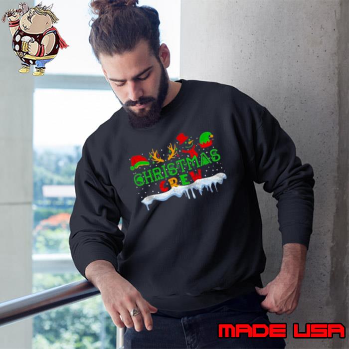 Christmas Crew Santa Claus Reindeer Snowman Elf Xmas Holiday Squad shirt