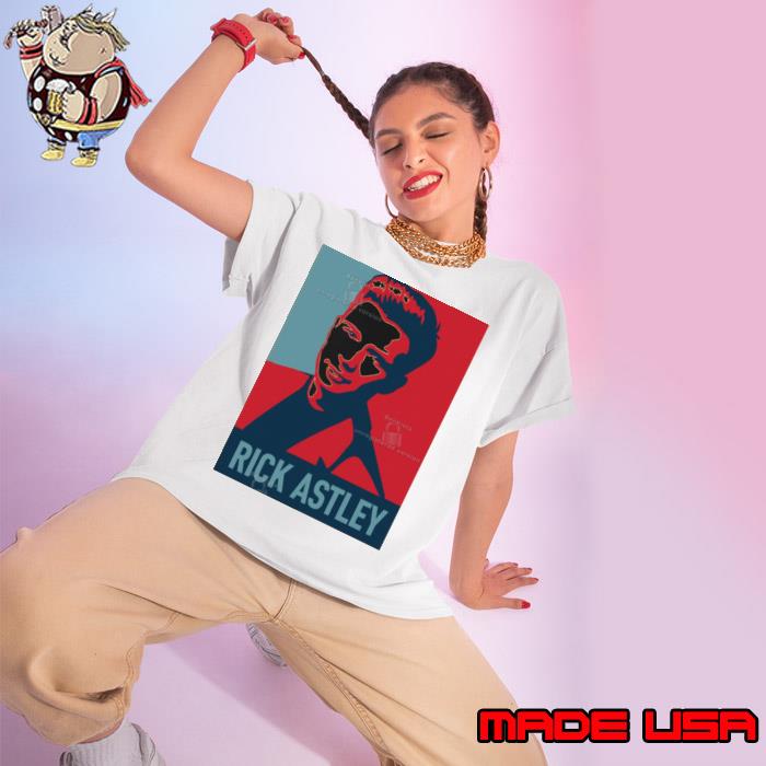 Colored Rick Astley Poster Shirt Ladies tee