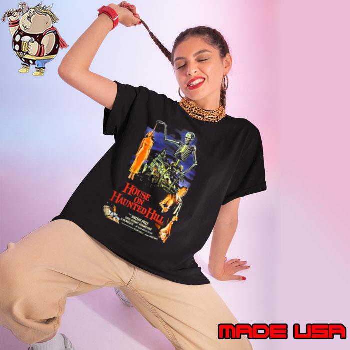 Damaged society house on haunted hill poster s Ladies tee