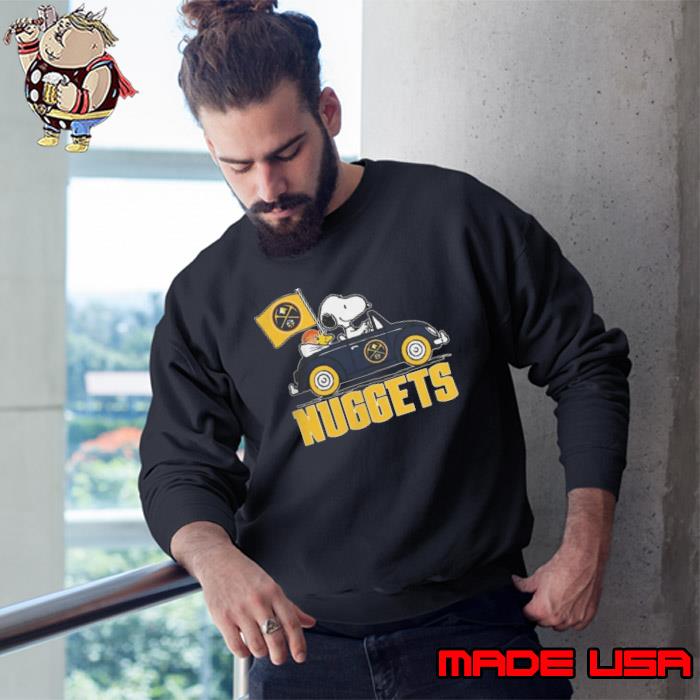 Denver Nuggets Basketball Snoopy Dog Driving Car Shirt