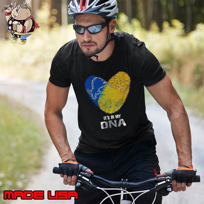 Detroit Lions And Michigan Wolverines Heartt It’s In My DNA 2023 Shirt Unisex