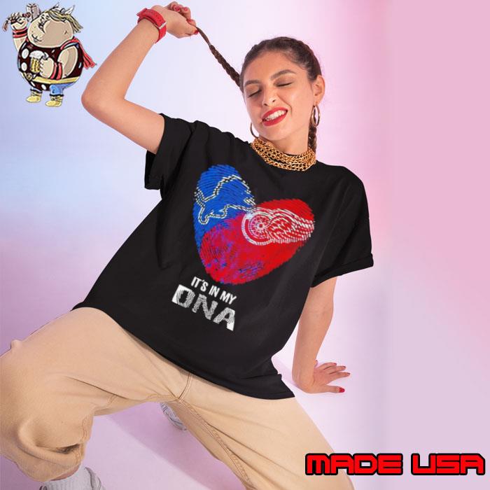 Detroit Lions And Red Wings Heartt It’s In My DNA 2023 Shirt Ladies tee