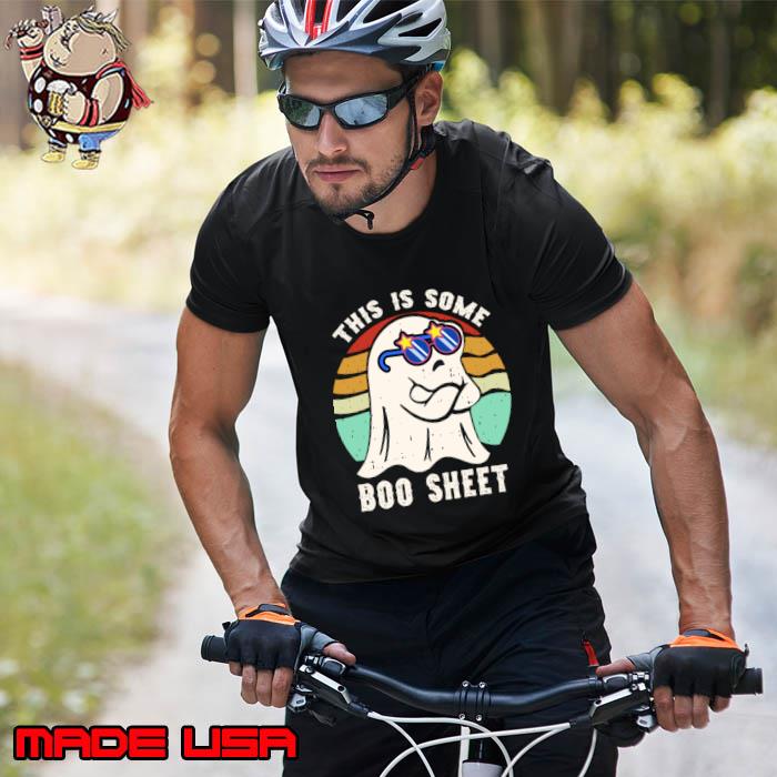 Halloween Boo Ghost Costume This is Some Boo Sheet Vintage Sunset T-Shirt Unisex
