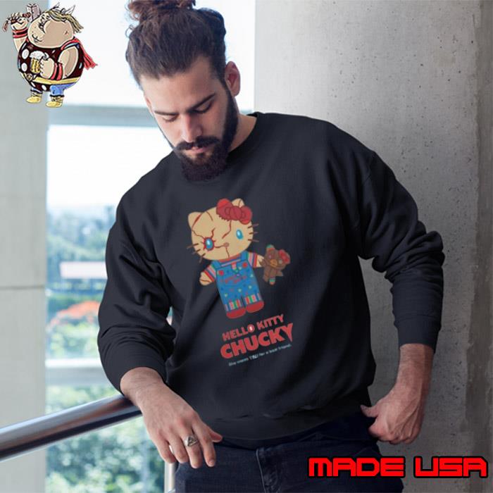 Hello kitty chucky merch 2023 universal studios hello kitty chucky ringer shirt