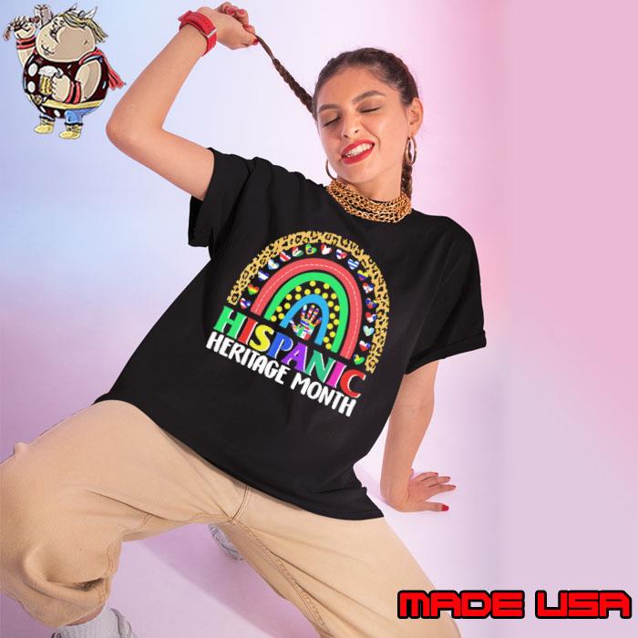Hispanic Heritage Month Rainbow Leopard shirt