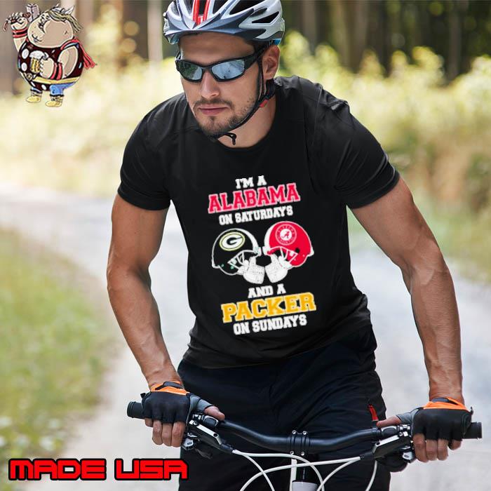 I’m A Alabama On Saturdays And A Packers On Sundays Helmet 2023 Shirt Unisex