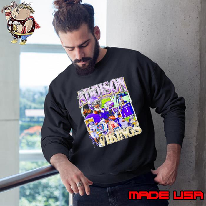 Jordan Addison Minnesota Vikings retro shirt, hoodie, sweater, long sleeve  and tank top