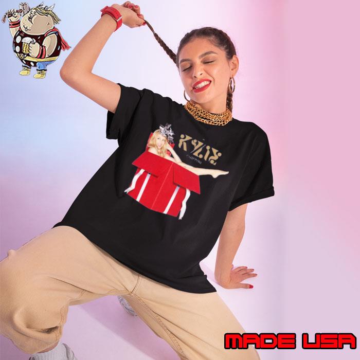 Kylie Christmas Red Present Kylie Minogue Shirt Ladies tee