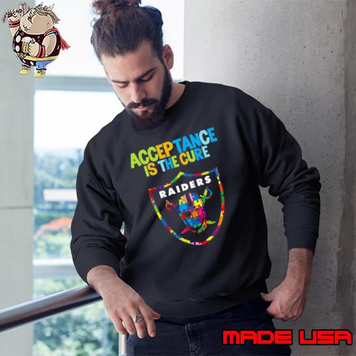 Las Vegas Raiders Autism Acceptance Is The Cure 2023 Unisex Shirt