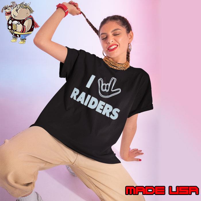 Official Las vegas raiders the NFL asl collection by love sign tri