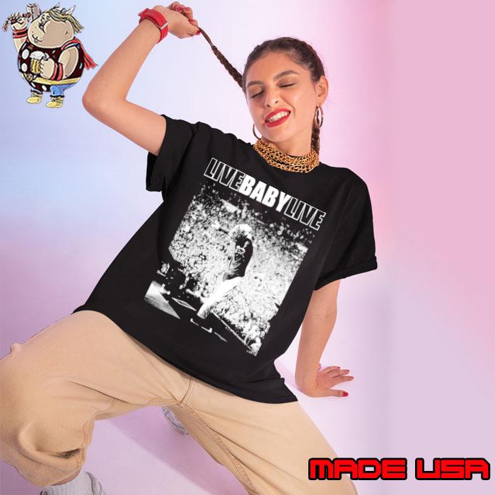 Live Baby Live Halftone Graphic Shirt Ladies tee