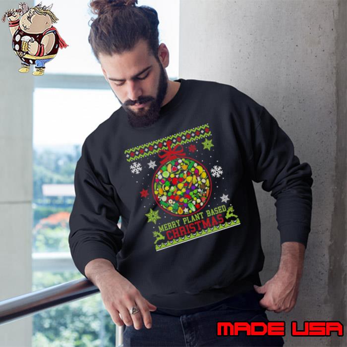 Merry Plant Based Christmas Vegan s Sweatshirt