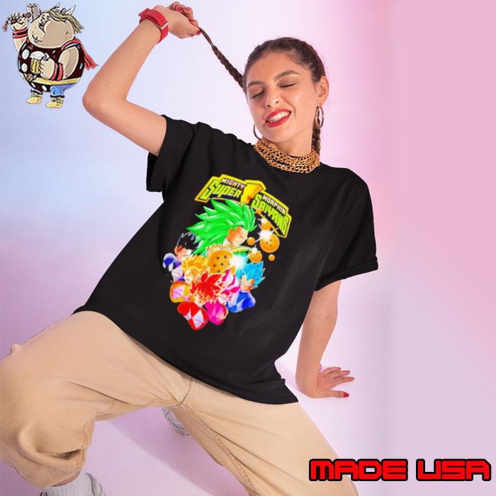 Mighty morphin super saiyans songoku s Ladies tee