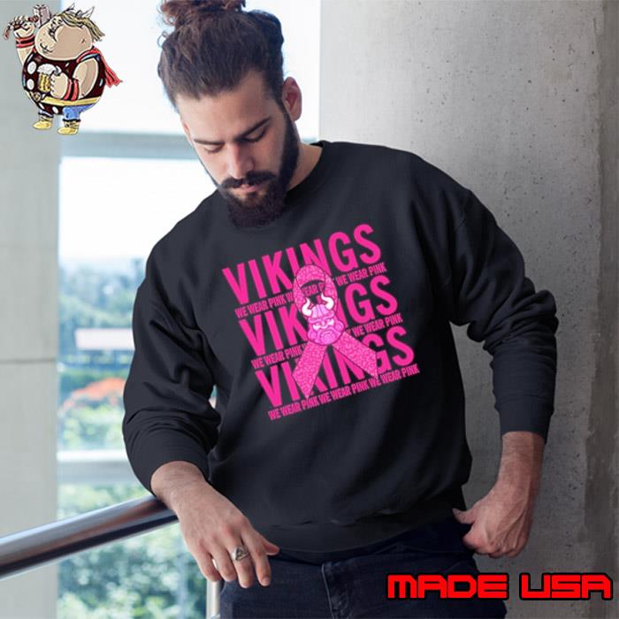 Minnesota Vikings Mascot We Wear Pink Cancer Shirt