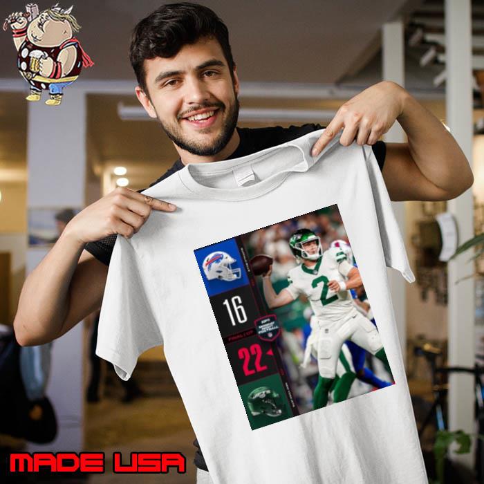 New York Jets 22 16 Wins Buffalo Bills 2023 Monday Night Football Final  Score Shirt - Limotees