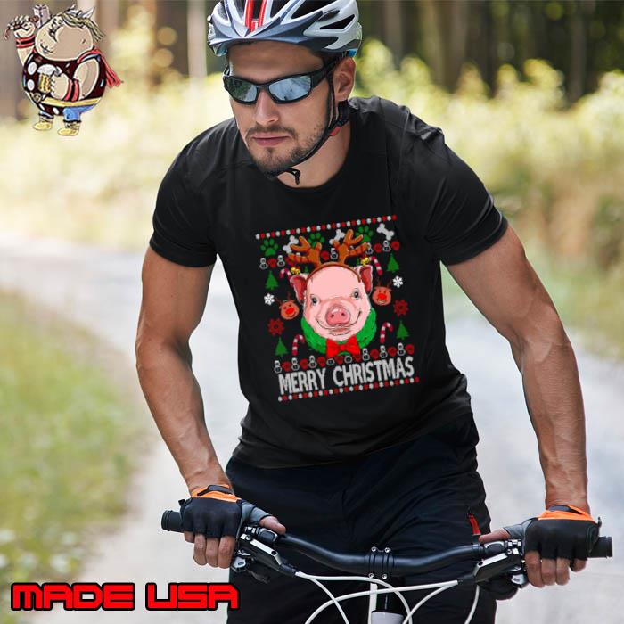 Pig Merry Christmas Pig Antlers Pig Owner Christmas s Unisex