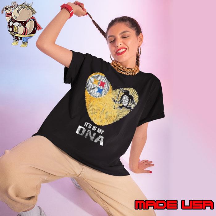 Pittsburgh Steelers And Pittsburgh Penguins Heartt It’s In My DNA 2023 Shirt Ladies tee
