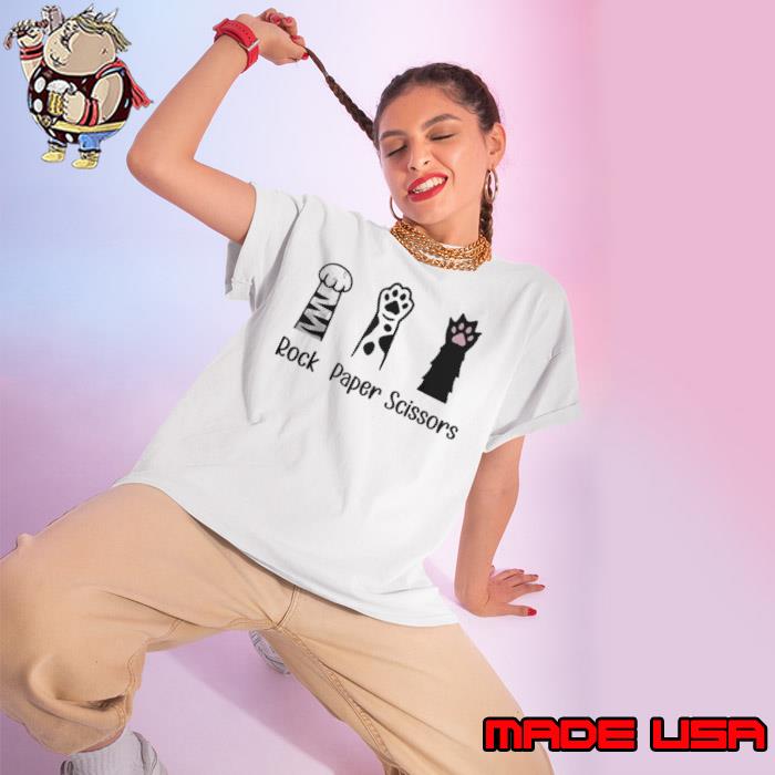 Rock Paper Scissors Hand Game Cute Paw shirt