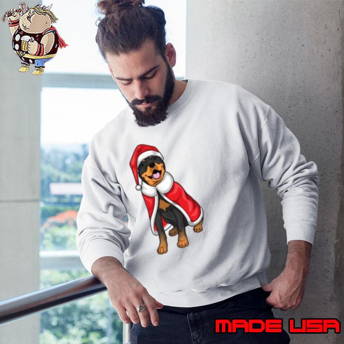 Rottweiler Christmas Santa hat s Sweatshirt