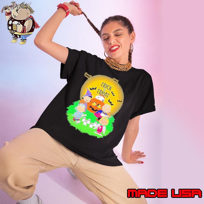 Snoopy and friends trick or treat halloween s Ladies tee