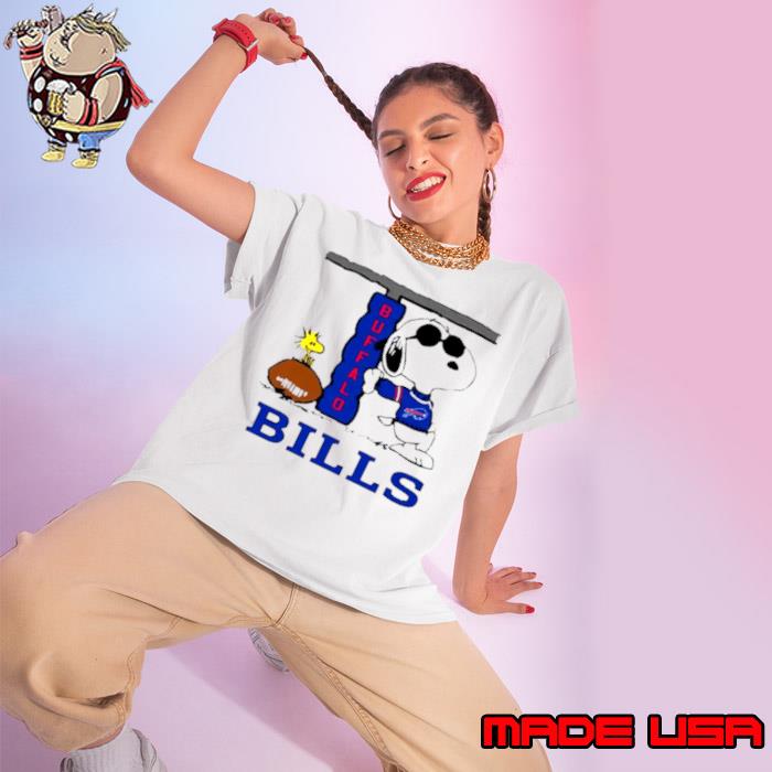 The Buffalo Bills Joe Cool And Woodstock Snoopy Mashup Youth Sweatshirt 