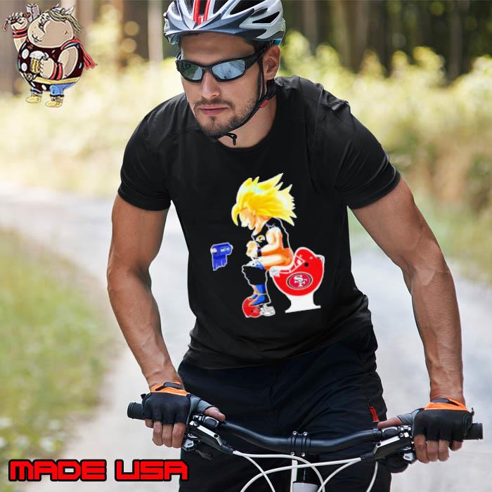 Son Goku Los Angeles Rams Shitting On Toilet Tampa Bay Buccaneers And Other Teams Shirt Unisex
