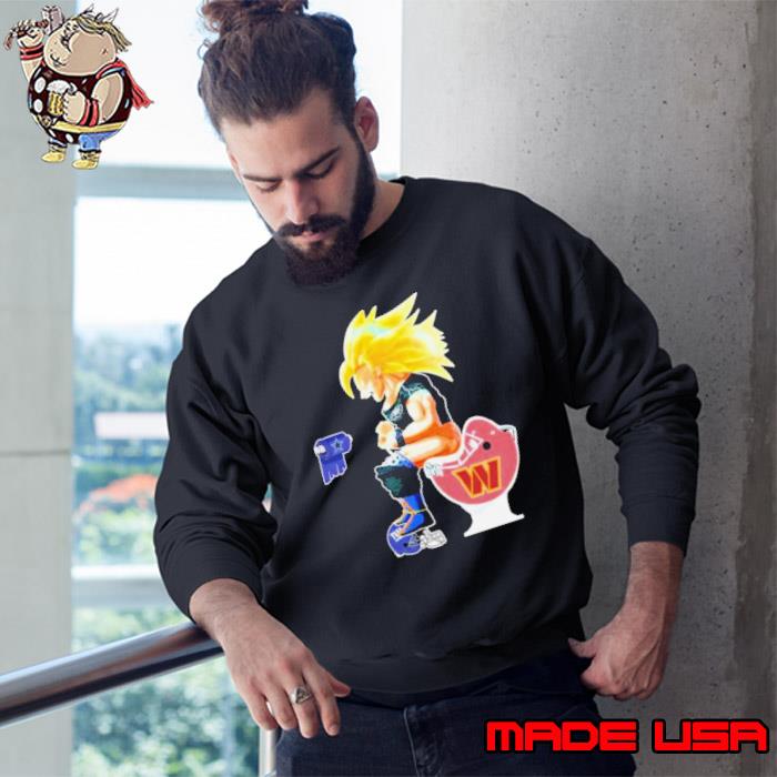 Son Goku Philadelphia Eagles Shitting On Toilet Washington Commanders And Other Teams 2023 s Sweatshirt