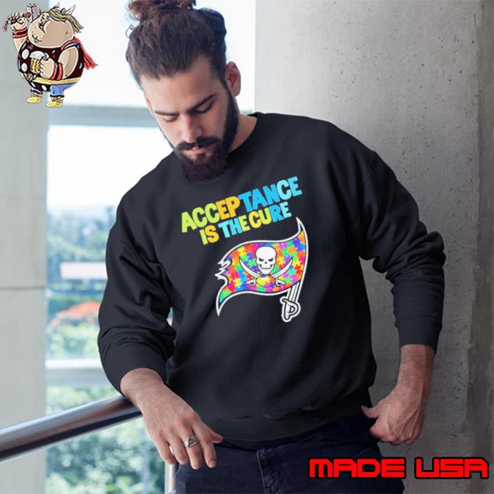 Tampa Bay Buccaneers Autism Awareness Acceptance is The Cure Shirt Sweatshirt