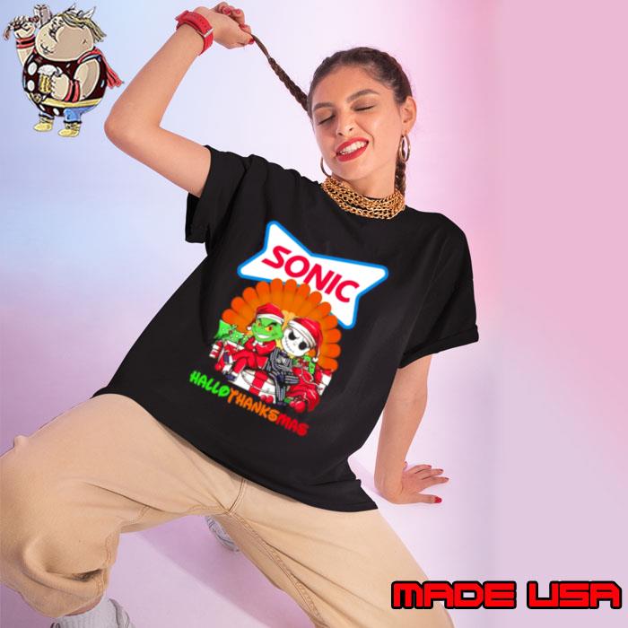 The Grinch Sonic Hallothanksmas 2023 Shirt Ladies tee