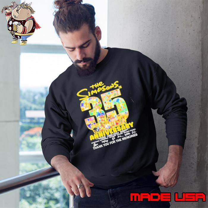 The Simpsons 35th Anniversary 1989 – 2024 Thank You For The Memories Shirt