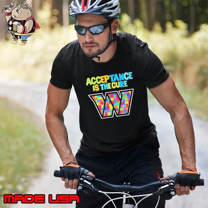 Washington Commanders Autism Awareness Acceptance is The Cure Shirt Unisex