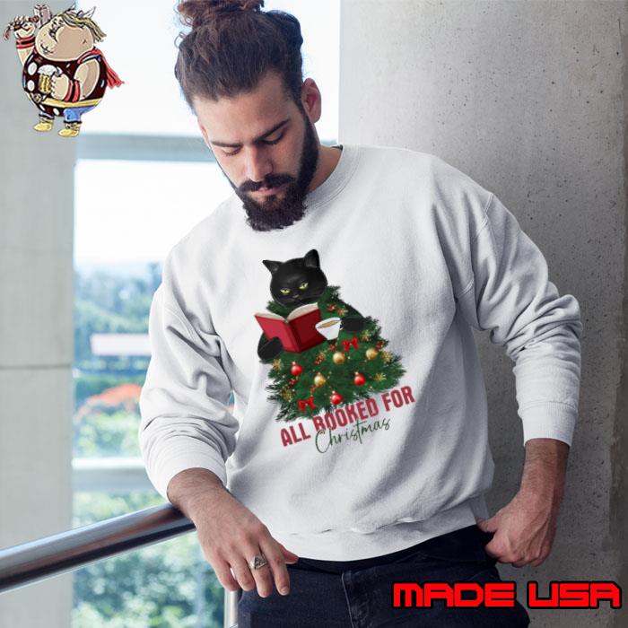 Cat Lover All booked for christmas xmas tree s Sweatshirt