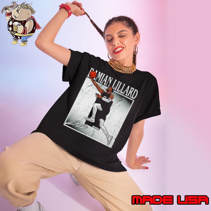 Damian Lillard Milwaukee Number Signature Shirt Ladies tee