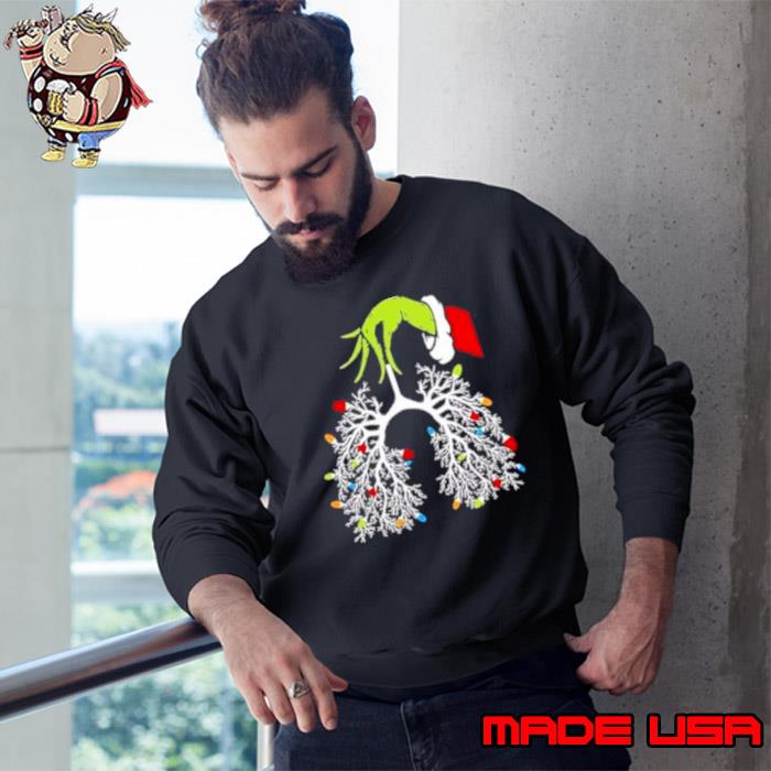 Grinch Hand Respiratory Therapist Christmas Shirt