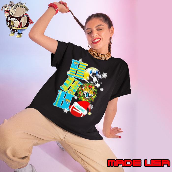 Jacksonville Jaguars Ho Ho Ho Merry Christmas s Ladies tee