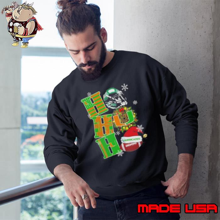 Miami Hurricanes Ncaa Ho Ho Ho Christmas Shirt