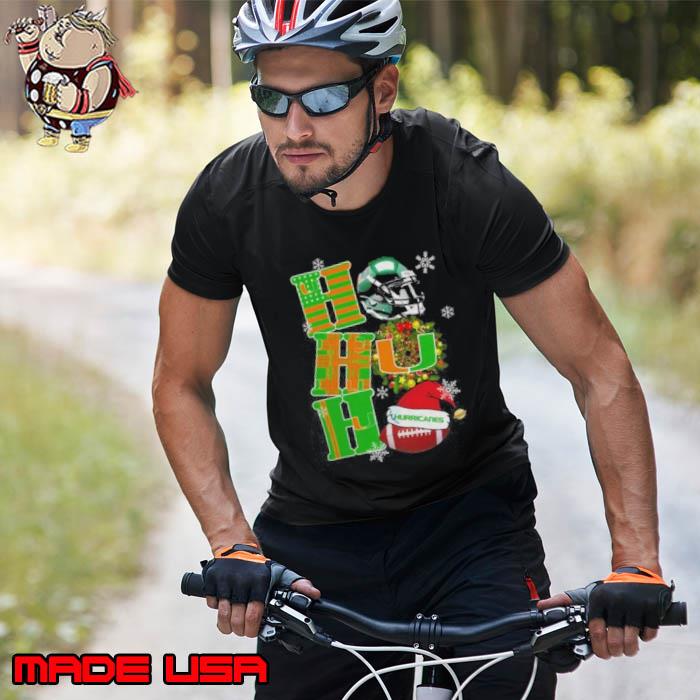 Miami Hurricanes Ncaa Ho Ho Ho Christmas Shirt Unisex