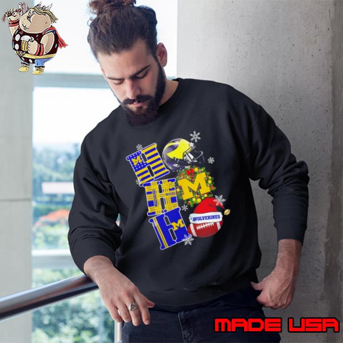 Michigan Wolverines Ncaa Ho Ho Ho Christmas Shirt