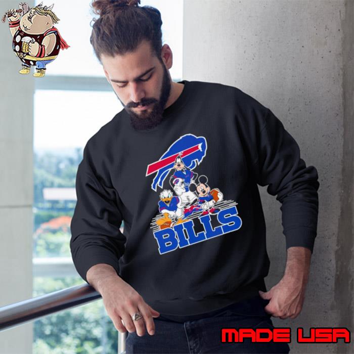 Mickey Donald goofy the three Buffalo Bills Football Shirt