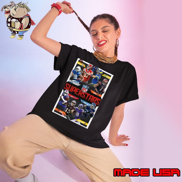 NFL League Superstars 22 Wall Poster Shirt Ladies tee