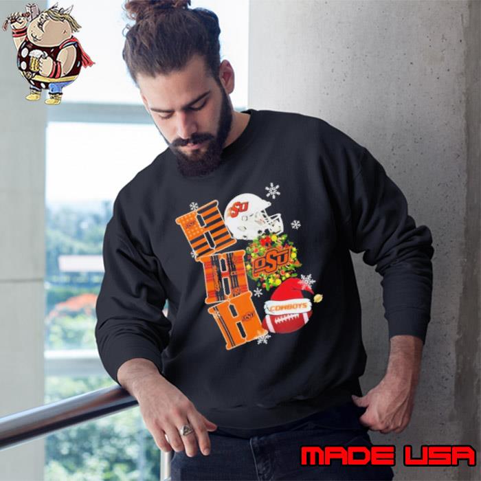 Oklahoma State Cowboys Ncaa Ho Ho Ho Christmas Shirt Sweatshirt