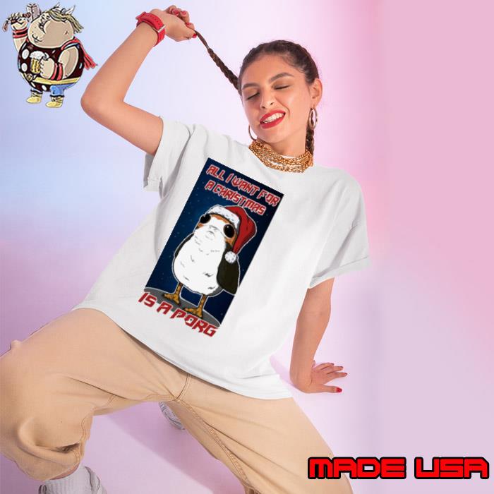 Porg Fan Made Christmas & Prints shirt