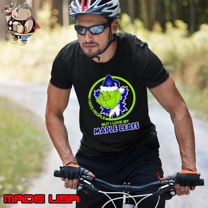 Santa Grinch I Hate People But I Love My Toronto Maple Leafs Shirt Unisex