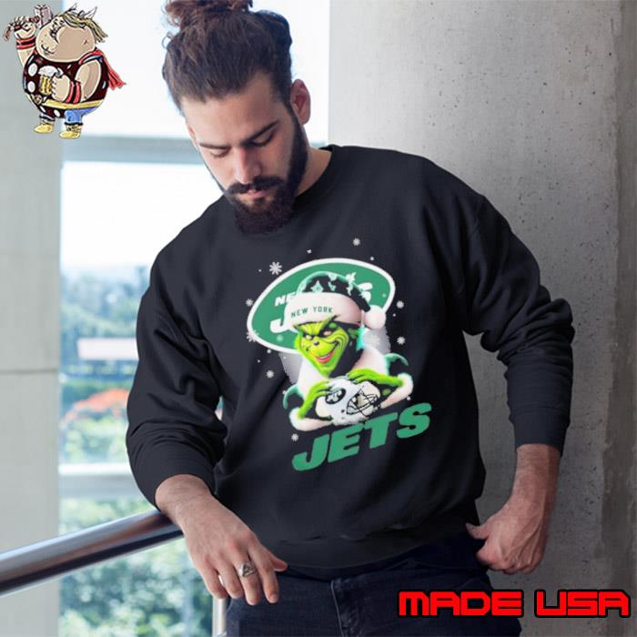 Santa Grinch Love New York Jets Christmas Shirt